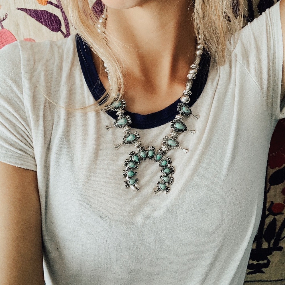 Costume squash blossom necklace